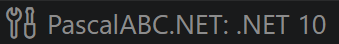Кнопка выбора target PascalABC.NET .NET 10